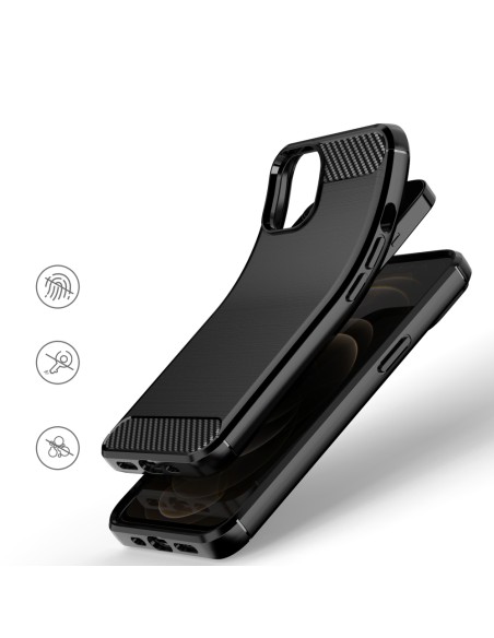 Carbon Case lankstus dangtelis iPhone 13 juodas Carbon Case lankstus dangtelis iPhone 13 juodas