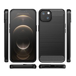 Carbon Case lankstus dangtelis iPhone 13 juodas
