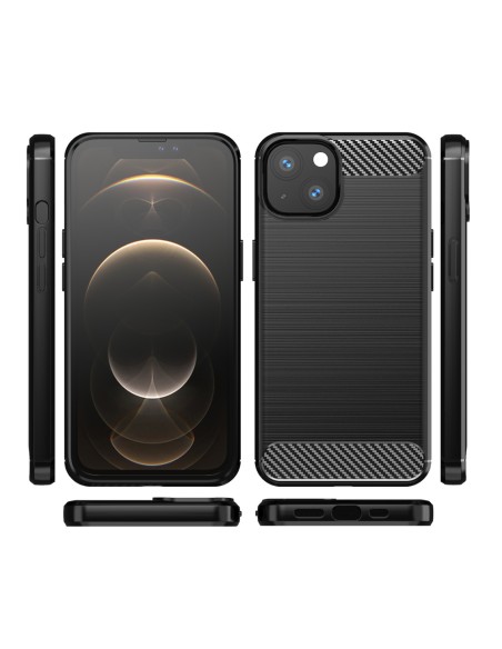 Carbon Case lankstus dangtelis iPhone 13 juodas Carbon Case lankstus dangtelis iPhone 13 juodas