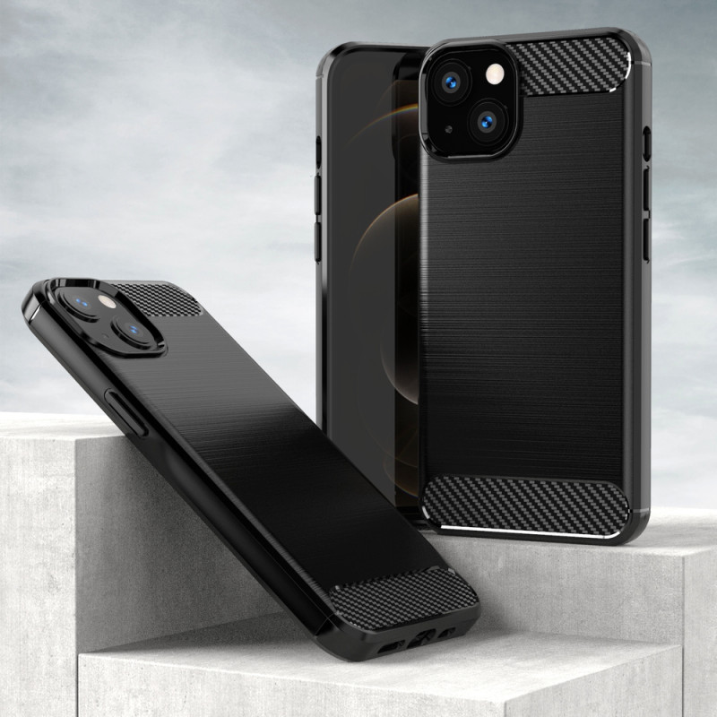 Carbon Case lankstus dangtelis iPhone 13 juodas