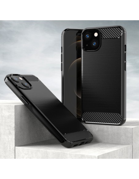 Carbon Case lankstus dangtelis iPhone 13 juodas Carbon Case lankstus dangtelis iPhone 13 juodas