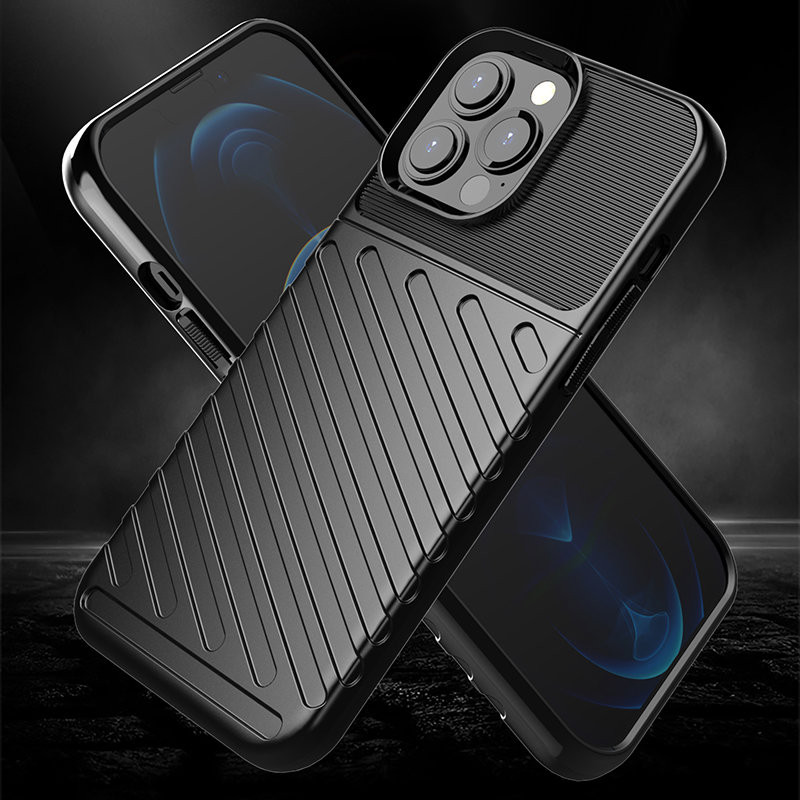 Thunder Case, lankstus šarvuotas dėklas, dangtelis iPhone 13 Pro Max, žalias