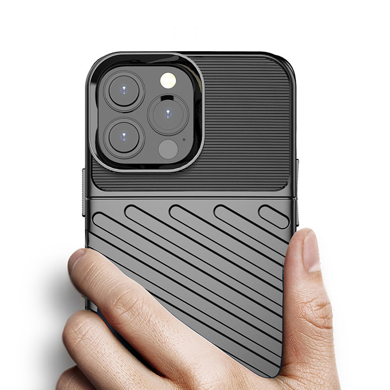 Thunder Case, lankstus šarvuotas dėklas, dangtelis iPhone 13 Pro Max, žalias