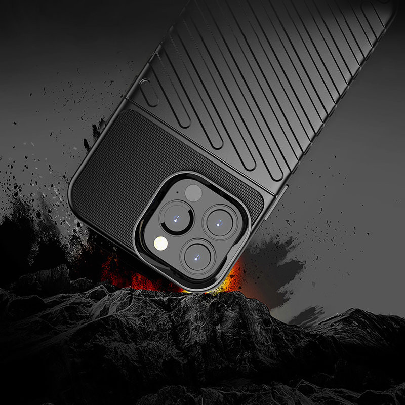 Thunder Case, lankstus šarvuotas dėklas, dangtelis iPhone 13 Pro Max, žalias
