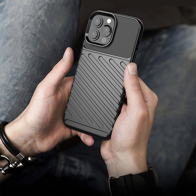 Thunder Case, lankstus šarvuotas dėklas, dangtelis iPhone 13 Pro Max, žalias