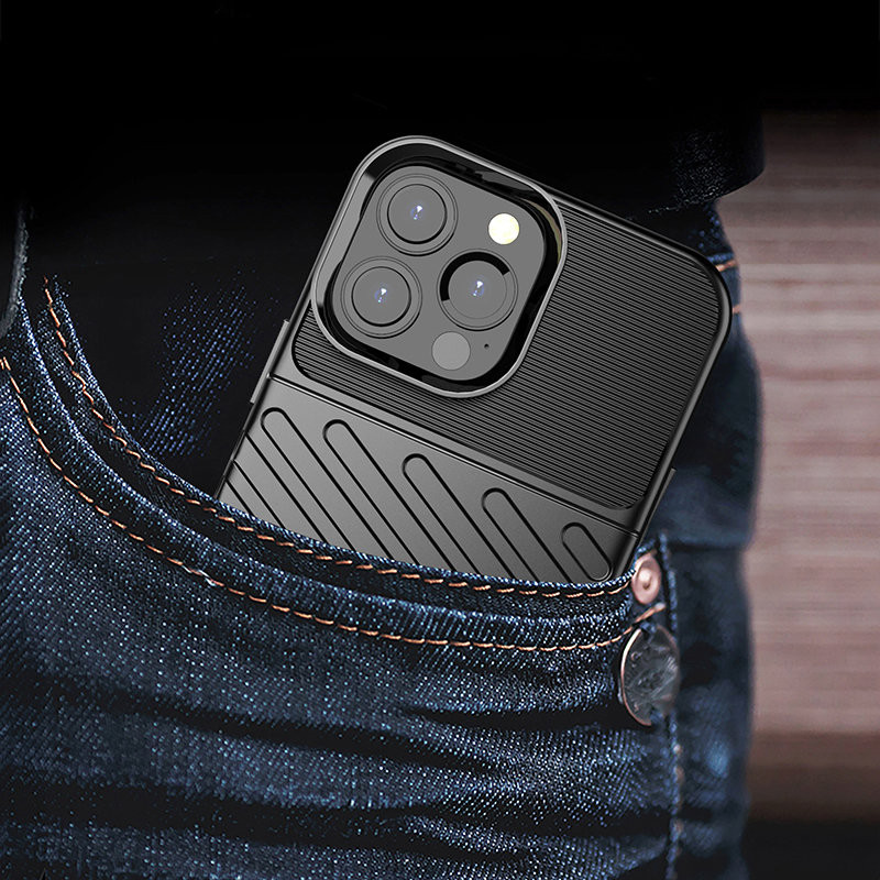 Thunder Case, lankstus šarvuotas dėklas, dangtelis iPhone 13 Pro Max, žalias