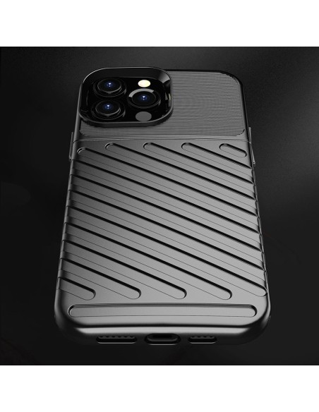 Thunder Case, lankstus šarvuotas dėklas, dangtelis iPhone 13 Pro Max, mėlynas