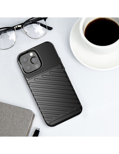 Thunder Case, lankstus šarvuotas dėklas, dangtelis iPhone 13 Pro Max, mėlynas