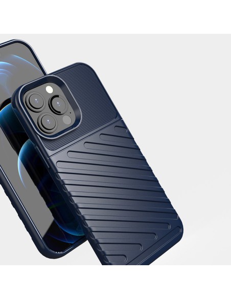 Thunder Case, lankstus šarvuotas dėklas, dangtelis iPhone 13 Pro Max, juodas