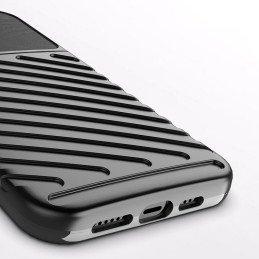 Thunder Case, lankstus šarvuotas dėklas, dangtelis iPhone 13 Pro Max, juodas
