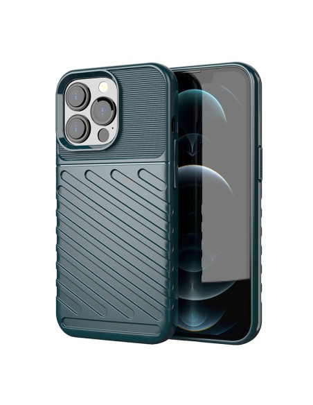 Thunder Case, lankstus šarvuotas dėklas, dangtelis iPhone 13 Pro, žalias