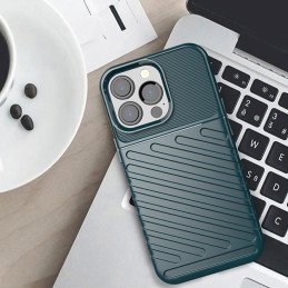 Thunder Case, lankstus šarvuotas dėklas, dangtelis iPhone 13 Pro, žalias