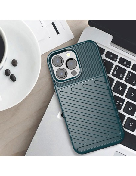Thunder Case, lankstus šarvuotas dėklas, dangtelis iPhone 13 Pro, žalias