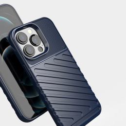 Thunder Case, lankstus šarvuotas dėklas, dangtelis iPhone 13 Pro, mėlynas