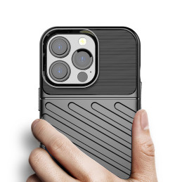 Thunder Case, lankstus šarvuotas dėklas, dangtelis iPhone 13 Pro, mėlynas