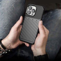 Thunder Case, lankstus šarvuotas dėklas, dangtelis iPhone 13 Pro, mėlynas