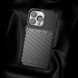 Thunder Case, lankstus šarvuotas dėklas, dangtelis iPhone 13 Pro, juodas