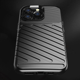 Thunder Case, lankstus šarvuotas dėklas, dangtelis iPhone 13 Pro, juodas
