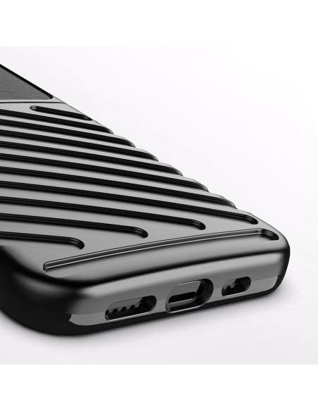 Thunder Case, lankstus šarvuotas dėklas, dangtelis iPhone 13 Pro, juodas Thunder Case, lankstus šarvuotas dėklas, dangtelis iPhone 13 Pro, juodas