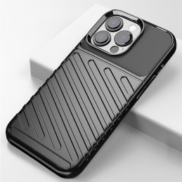 Thunder Case, lankstus šarvuotas dėklas, dangtelis iPhone 13 Pro, juodas