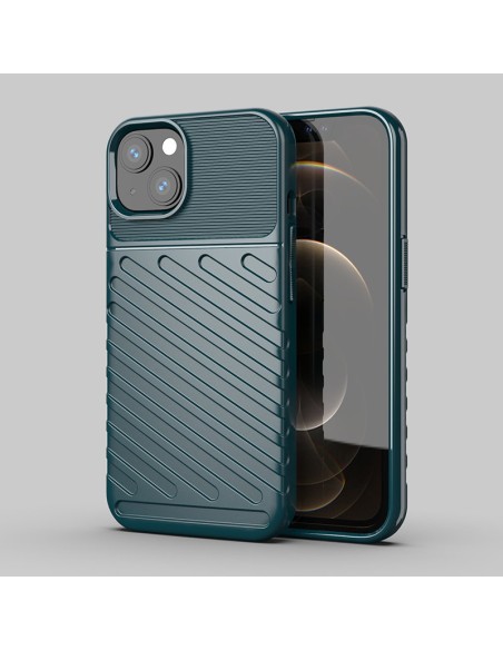 Thunder Case, lankstus šarvuotas dėklas, dangtelis iPhone 13, žalias Thunder Case, lankstus šarvuotas dėklas, dangtelis iPhone 13, žalias