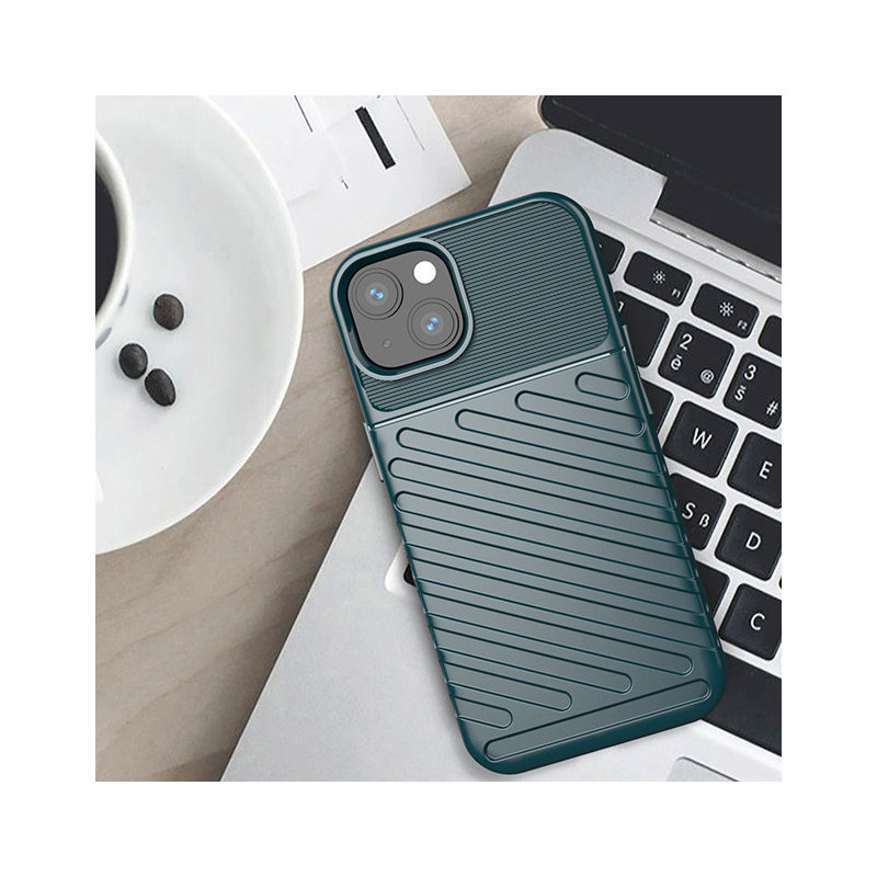 Thunder Case, lankstus šarvuotas dėklas, dangtelis iPhone 13, žalias