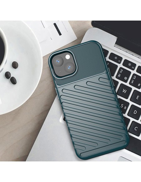 Thunder Case, lankstus šarvuotas dėklas, dangtelis iPhone 13, žalias Thunder Case, lankstus šarvuotas dėklas, dangtelis iPhone 13, žalias