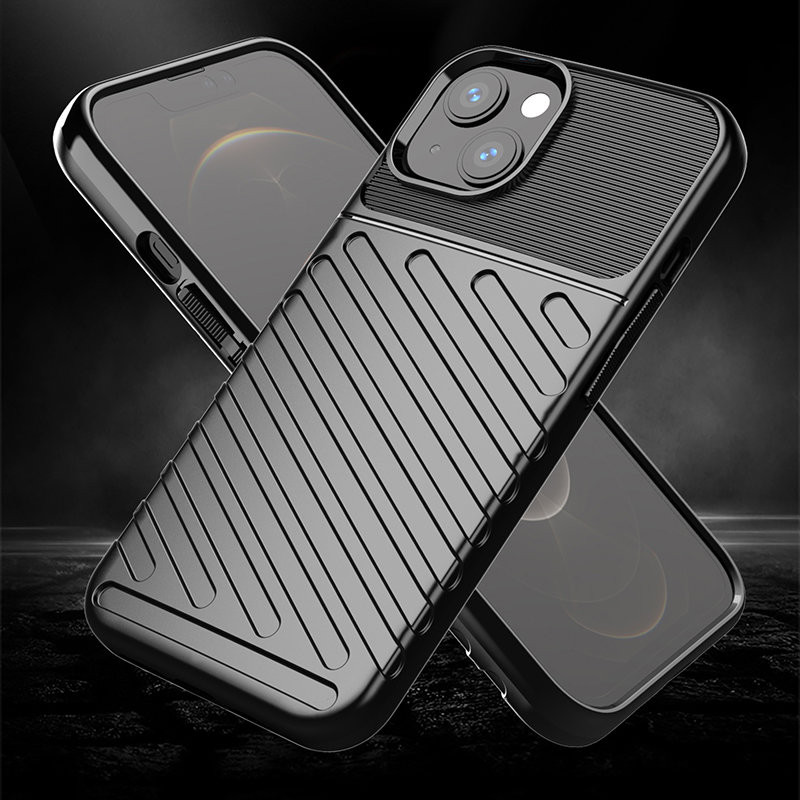 Thunder Case, lankstus šarvuotas dėklas, dangtelis iPhone 13, žalias