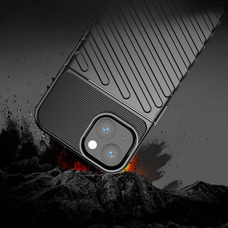 Thunder Case, lankstus šarvuotas dėklas, dangtelis iPhone 13, žalias