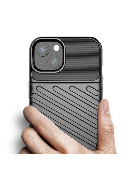 Thunder Case, lankstus šarvuotas dėklas, dangtelis iPhone 13 mini, juodas