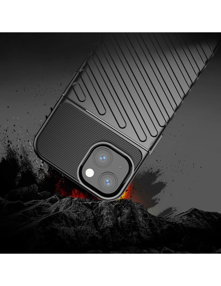 Thunder Case, lankstus šarvuotas dėklas, dangtelis iPhone 13 mini, juodas