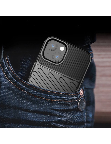 Thunder Case, lankstus šarvuotas dėklas, dangtelis iPhone 13 mini, juodas
