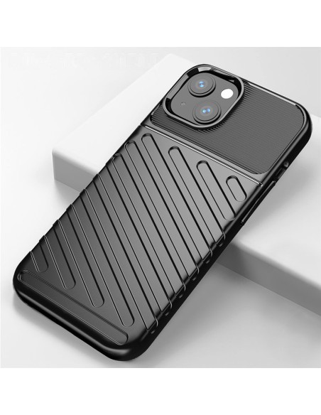 Thunder Case, lankstus šarvuotas dėklas, dangtelis iPhone 13 mini, juodas