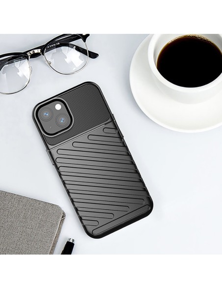 Thunder Case, lankstus šarvuotas dėklas, dangtelis iPhone 13 mini, juodas