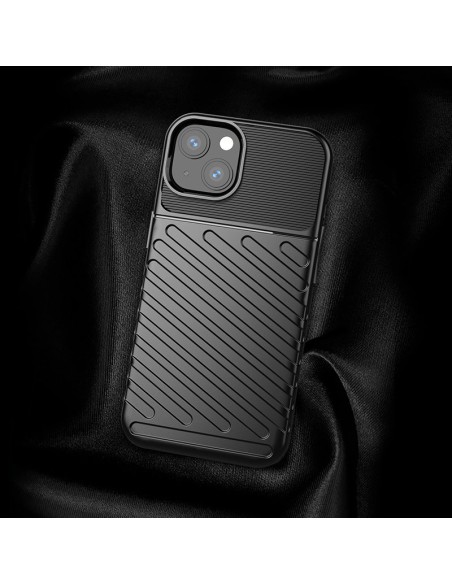 Thunder Case, lankstus šarvuotas dėklas, dangtelis iPhone 13 mini, juodas