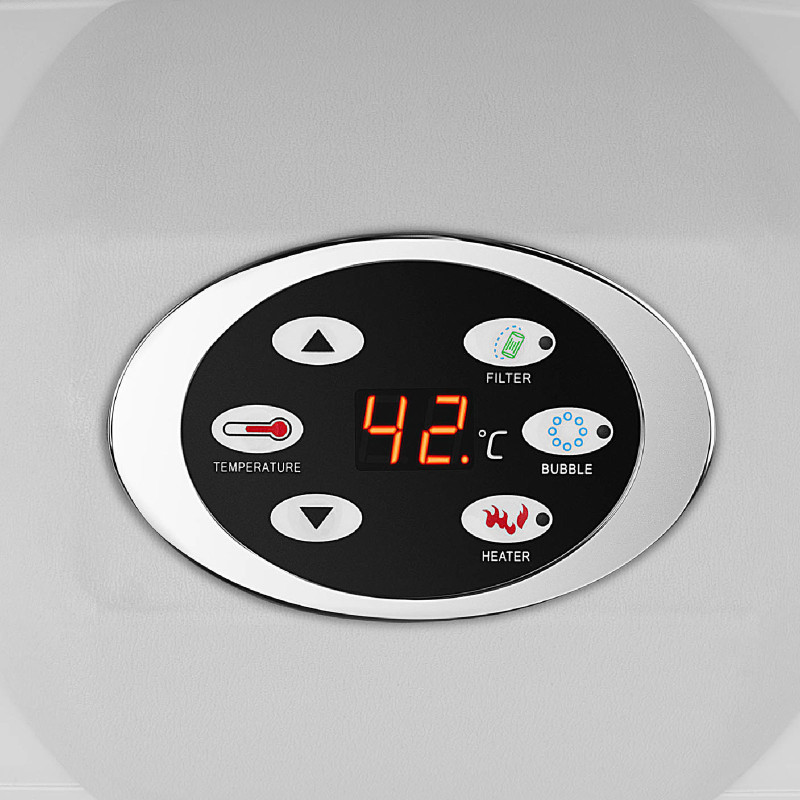 Pripučiama sodo sūkurinė vonia su masažu 6 asmenims 42C 900 l juoda