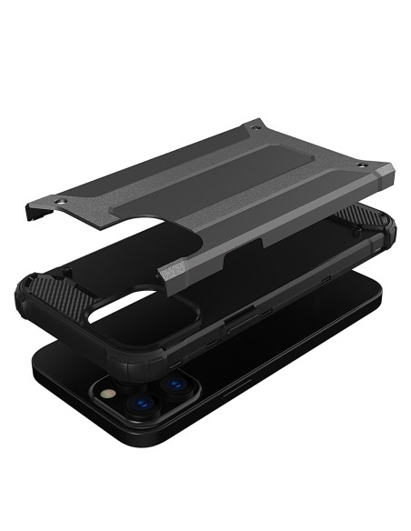 Hybrid Armor šarvuotas hibridinis dėklas, dangtelis iPhone 13 Pro Max, sidabrinis