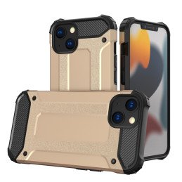 Hybrid Armor šarvuotas hibridinis dėklo dangtelis skirtas iPhone 13 gold