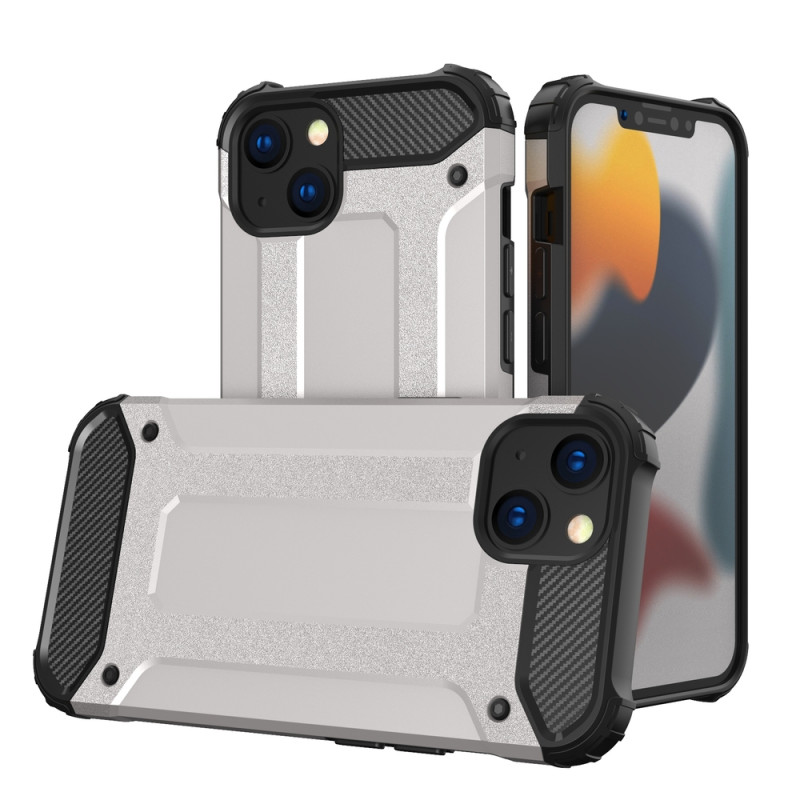 Hybrid Armor šarvuotas hibridinis dėklas, dangtelis iPhone 13, sidabrinis Hybrid Armor šarvuotas hibridinis dėklas, dangtelis iPhone 13, sidabrinis
