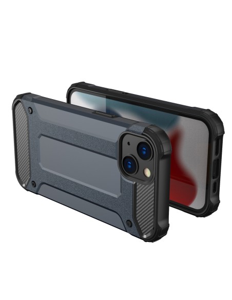 Hybrid Armor šarvuotas hibridinis dėklas, dangtelis iPhone 13, sidabrinis