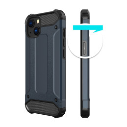 Hybrid Armor šarvuotas hibridinis dėklas, dangtelis iPhone 13, sidabrinis