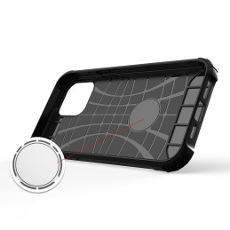 Hybrid Armor šarvuotas hibridinis dėklas, dangtelis iPhone 13, sidabrinis