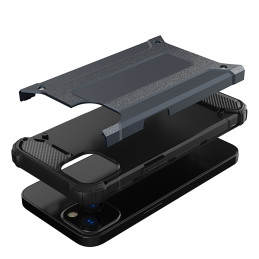 Hybrid Armor šarvuotas hibridinis dėklas, dangtelis iPhone 13, sidabrinis