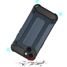Hybrid Armor šarvuotas hibridinis dėklas, dangtelis iPhone 13, sidabrinis