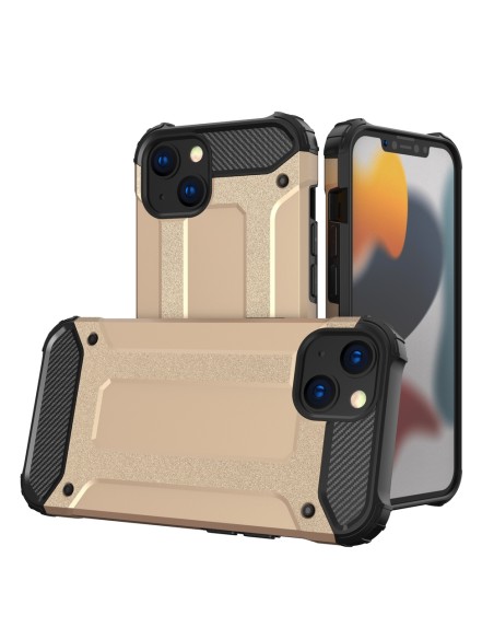 Hybrid Armor šarvuotas hibridinis dėklo dangtelis skirtas iPhone 13 mini gold