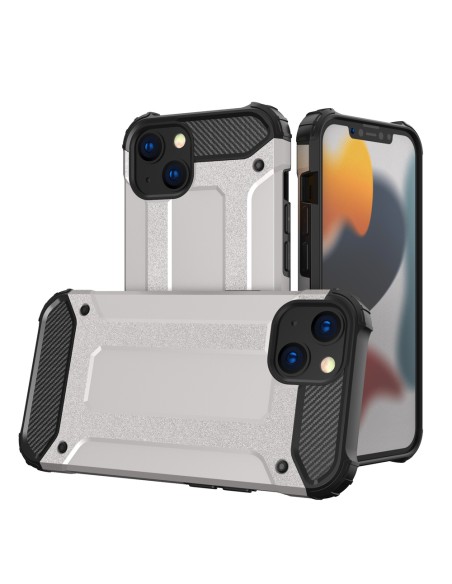 Hybrid Armor šarvuotas hibridinis dėklas, dangtelis iPhone 13 mini, sidabrinis Hybrid Armor šarvuotas hibridinis dėklas, dangtelis iPhone 13 mini, sidabrinis