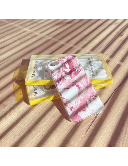 Wozinsky Marble gelio dėklas marmurinis dangtelis iPhone 13 mini juodas