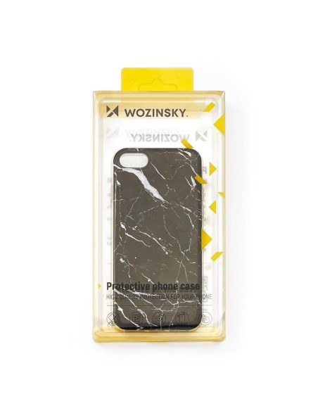 Wozinsky Marble gelio dėklas marmurinis dangtelis iPhone 13 mini juodas