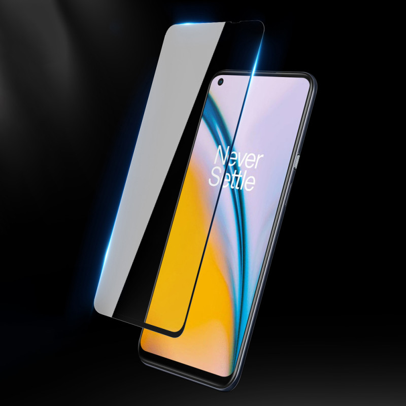 Dux Ducis 9D grūdintas stiklas patvarus 9H grūdintas stiklas visam ekranui su rėmeliu OnePlus Nord N200 5G juodas (tinka...