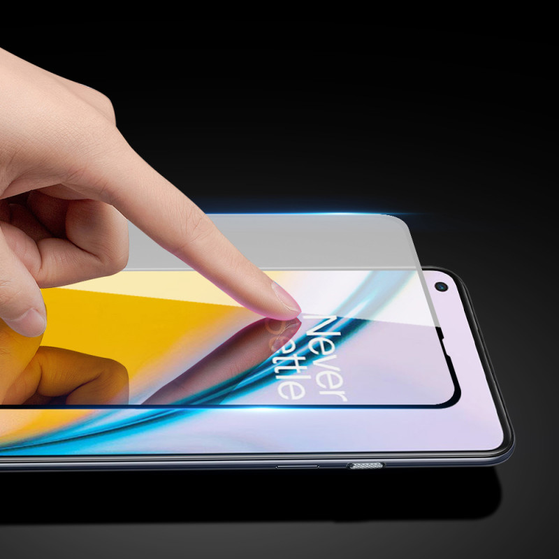 Dux Ducis 9D grūdintas stiklas patvarus 9H grūdintas stiklas visam ekranui su rėmeliu OnePlus Nord N200 5G juodas (tinka...